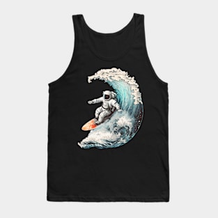 Astronaut Surfing Tank Top